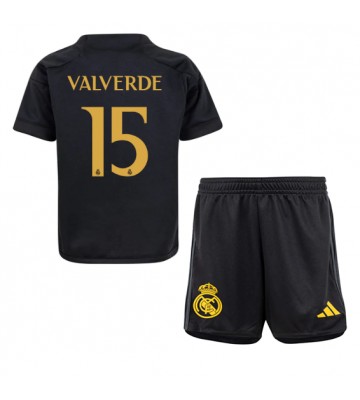 Real Madrid Federico Valverde #15 Tredje trøje Børn 2023-24 Kort ærmer (+ korte bukser)